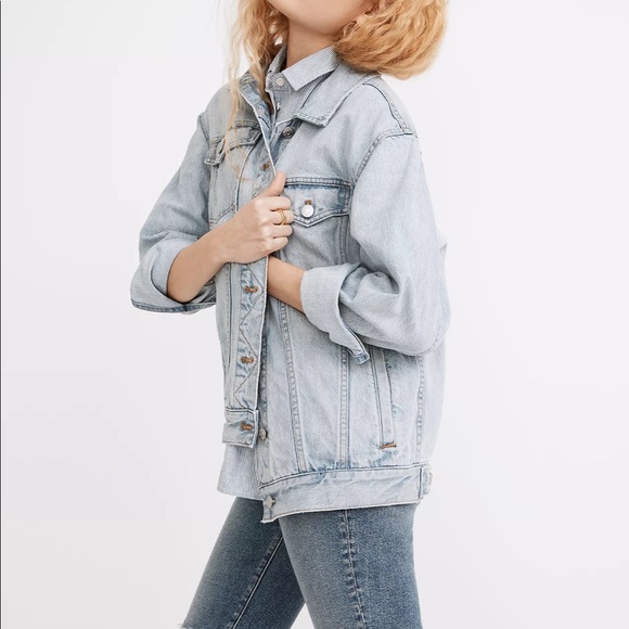 Madewell Trucker oversized Denim Jacket size S - Picture 2 of 11